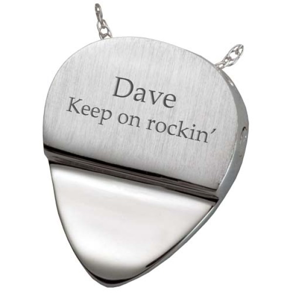 Guitar pick outlet urn necklace